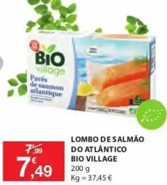 E.Leclerc Lombo de Salmão do Atlántico Bio Village 200g promoção