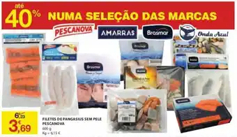 E.Leclerc Filetes de Pangasius Sem Pele Pescanova 600g promoção