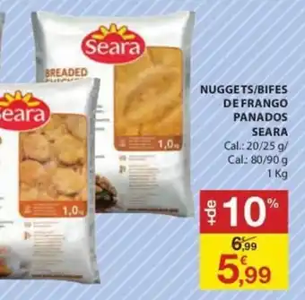 Nuggets/Bifes de Frango Panados Seara 1kg