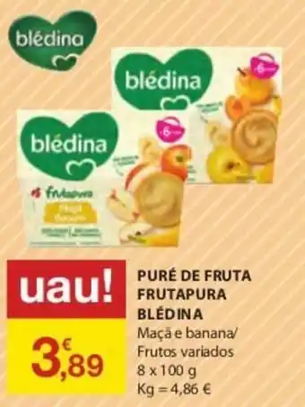 E.Leclerc Puré de Fruta Frutapura Blédina 8x100g promoção