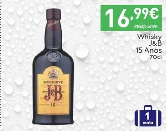 Recheio Uísque j&b promoção