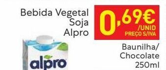 Recheio Bebidas naturais alpro promoção