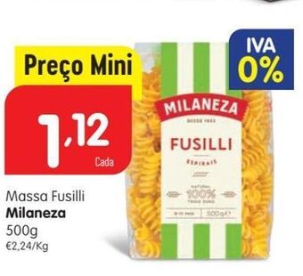 Minipreço Macarrão milaneza promoção