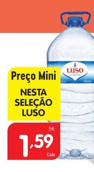 Minipreço Água luso promoção