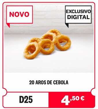 KFC 20 AROS DE CEBOLA promoção