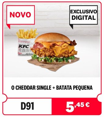 O CHEDDAR SINGLE + BATATA PEQUENA