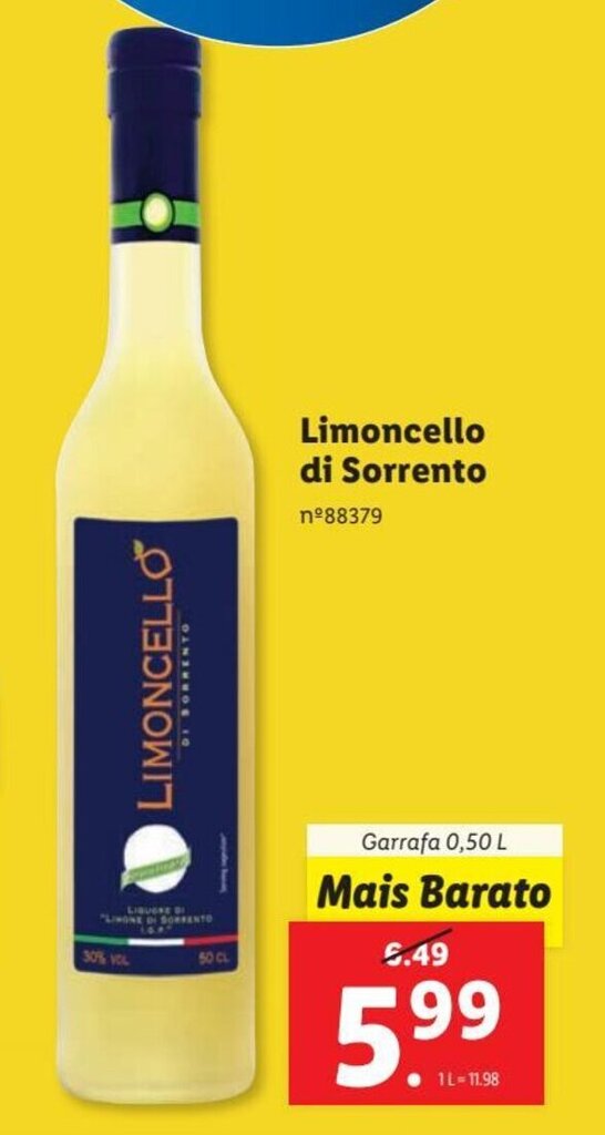Promoção Limoncello di Sorrento em Lidl