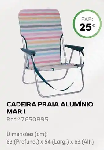 Continente CADEIRA PRAIA ALUMÍNIO MAR i promoção
