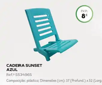 Continente CADEIRA SUNSET AZUL promoção