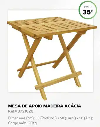Continente MESA DE APOIO MADEIRA ACÁCIA Ref. 3721626 promoção