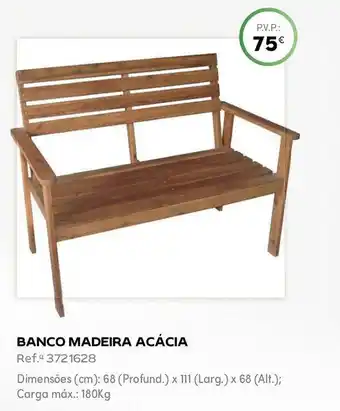 Continente BANCO MADEIRA ACÁCIA Ref. 3721628 promoção