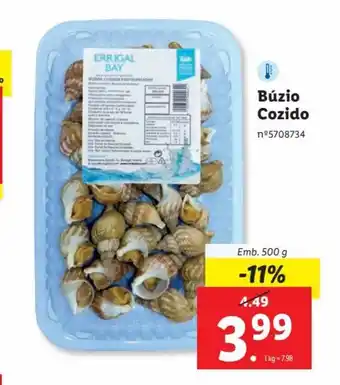 Lidl Búzio Cozido nº5708734 Emb. 500 g promoção