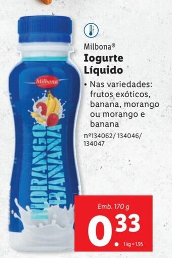 Lidl Milbona® Iogurte Líquido promoção