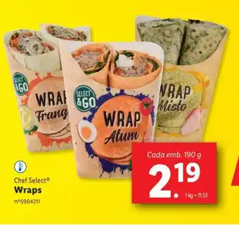 Chef Select Wraps Cada emb. 190 g