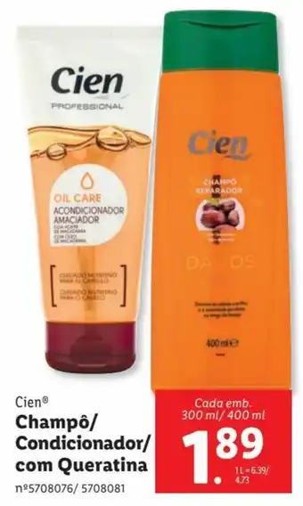 Lidl Cien® Champô/ Condicionador/ com Queratina promoção