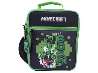 Auchan Lancheira minecraft preto 23x18x8cm promoção