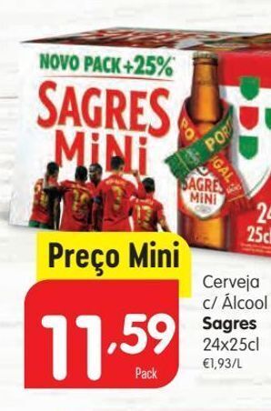 Minipreço Cerveja sagres mini promoção