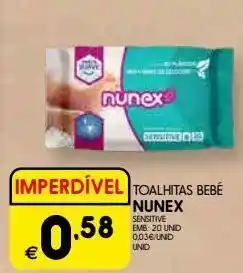 Toalhas umedecidas nunex