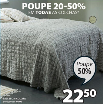 JYSK Ballblom Colcha 240 x 260cm promoção