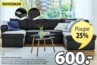 JYSK Mariager Sofá de Canto promoção