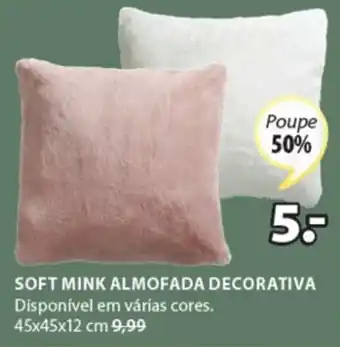 JYSK Soft Mink Almofada Decorativa 45 x 45 x 12cm promoção