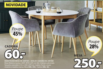 Adslev Cadeira de Jantar