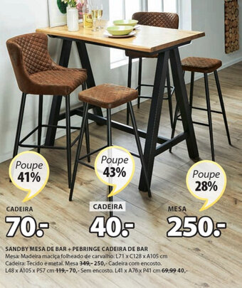 JYSK Sandby Mesa de Bar promoção