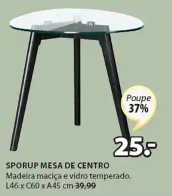 JYSK Sporup Mesa de Centro L46 x C60 x A45cm promoção