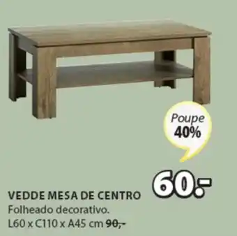 Vedde Mesa de Centro L60 x C110 x A45cm