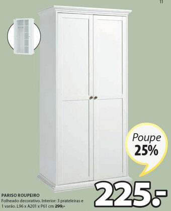 JYSK Pariso Roupeiro promoção