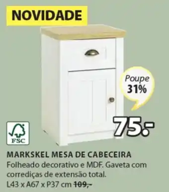 JYSK Markskel Mesa de Cabeceira promoção