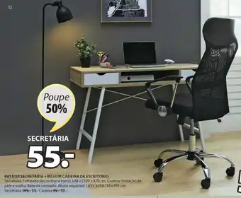 JYSK Bryrup Secretária, Billum Cadeira de Escritório promoção