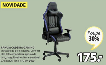 JYSK Ranum Cadeira Gaming promoção
