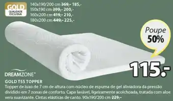 JYSK Dreamzone Gold T55 Topper promoção
