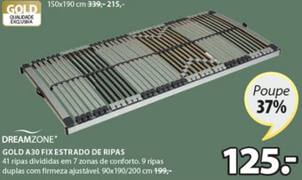 JYSK Dreamzone Gold A30 Fix Estrado de Ripas promoção
