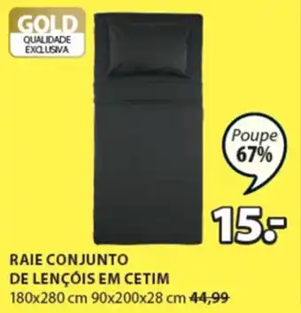 JYSK Raie Conjunto de Lençóis em Cetim promoção