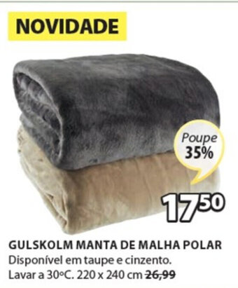 Gulskolm Manta de Malha Polar