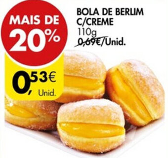 Pingo Doce Bola de Berlim C/Creme 110g promoção
