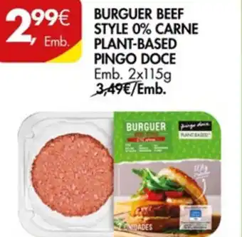 Burguer Beef Style 0% Carne Plant-Based Pingo Doce 2 x 115g