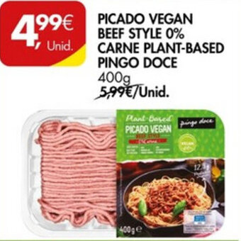 Picado Vegan Beef Style 0% Carne Plant-Based Pingo Doce 400g