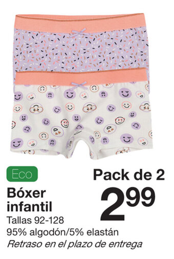Zeeman Bóxer infantil promoção