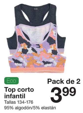 Top corto infantil