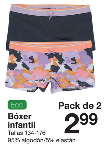 Zeeman Bóxer infantil promoção