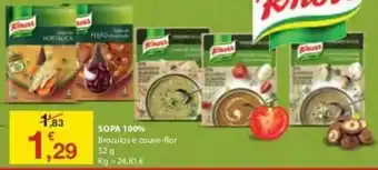 E.Leclerc Sopa 100% 52g promoção