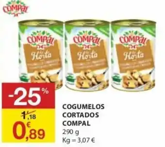 E.Leclerc Cogumelos Cortados Compal 290g promoção