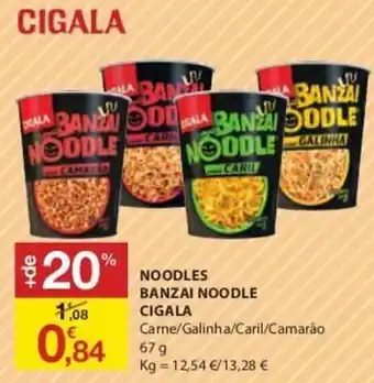 E.Leclerc Noodles Banzai Noodle Cigala 67g promoção