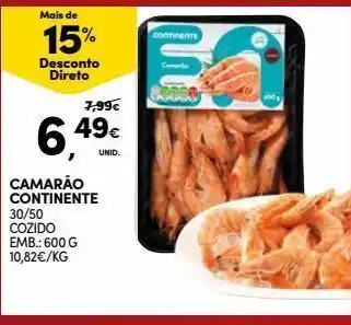Continente Bom dia Camarão cozido continente promoção