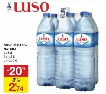 E.Leclerc Água Mineral Natural Luso 6x1,5L promoção