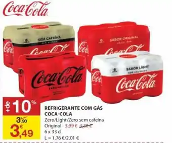 E.Leclerc Refrigerante com Gás Coca-cola 6x33cl promoção