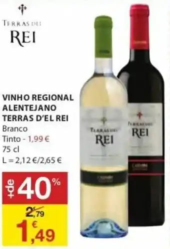 Vinho Regional Alentejano Terras D'El Rei 75cl